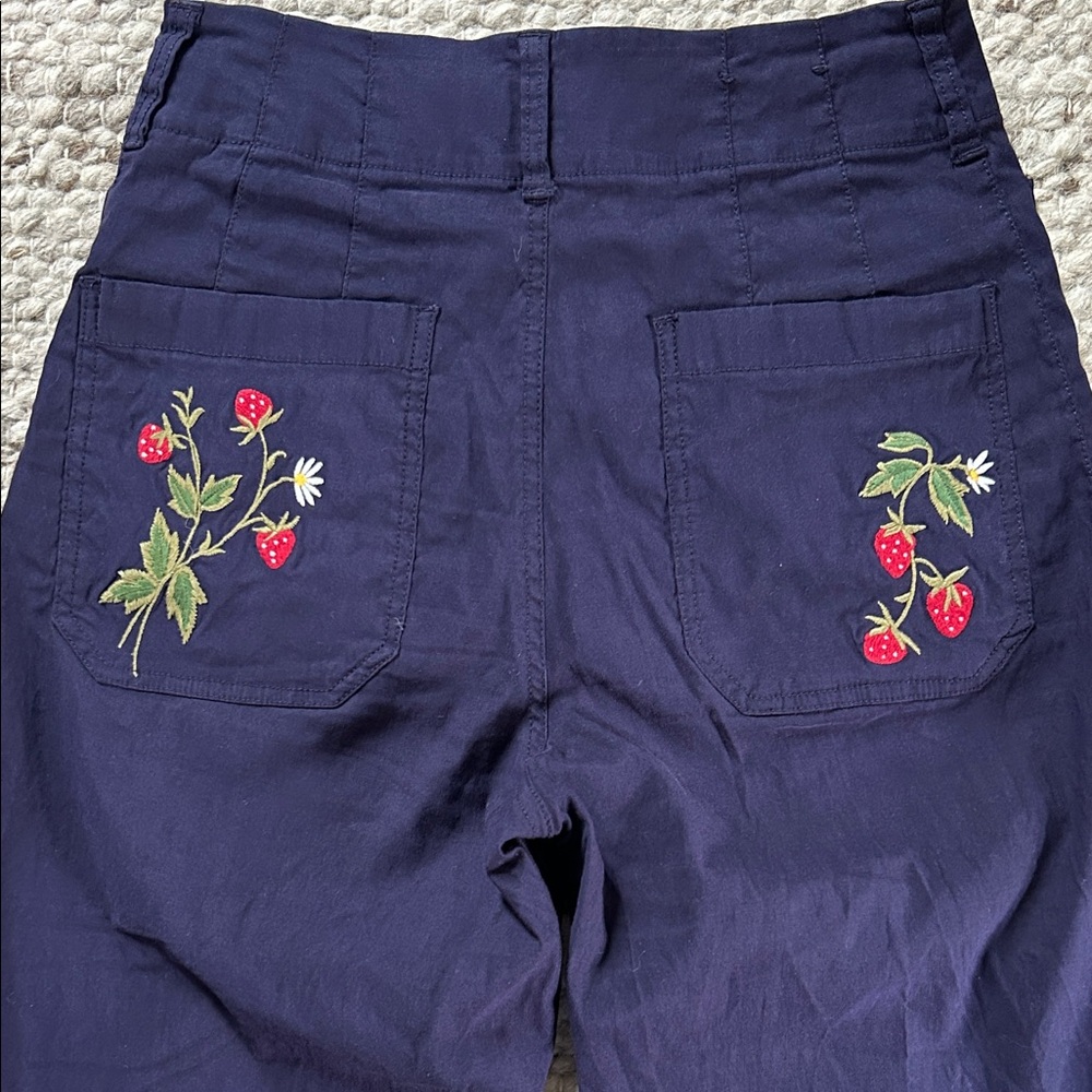 Maeve Collette cropped wide leg pants